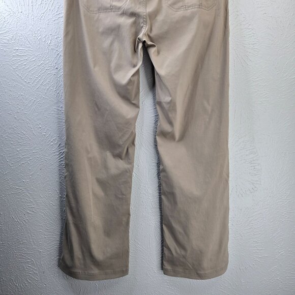 Prana Hiking Pants Womens 14 UPF 50+ Tan Straight Leg Adjustable Outdoor Utility - Picture 7 of 12
